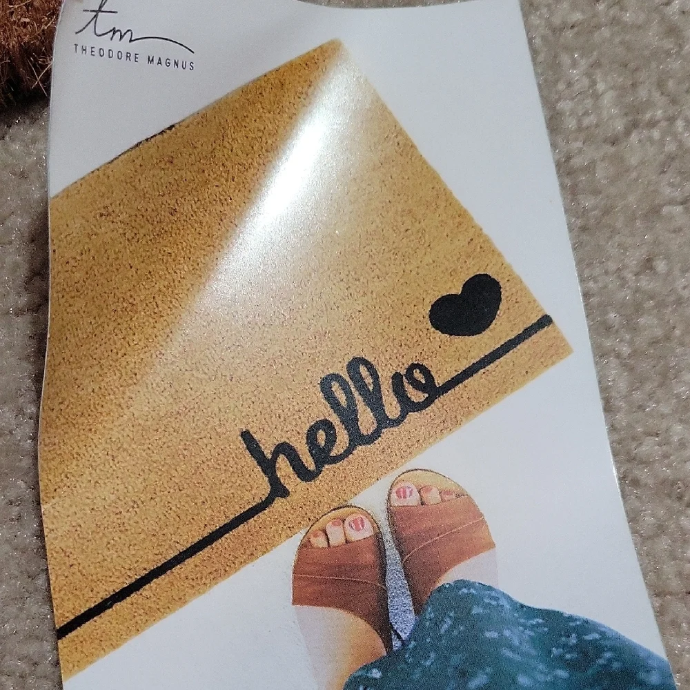 Hey There Pumpkin Coir Doormat - Brown with Black Script